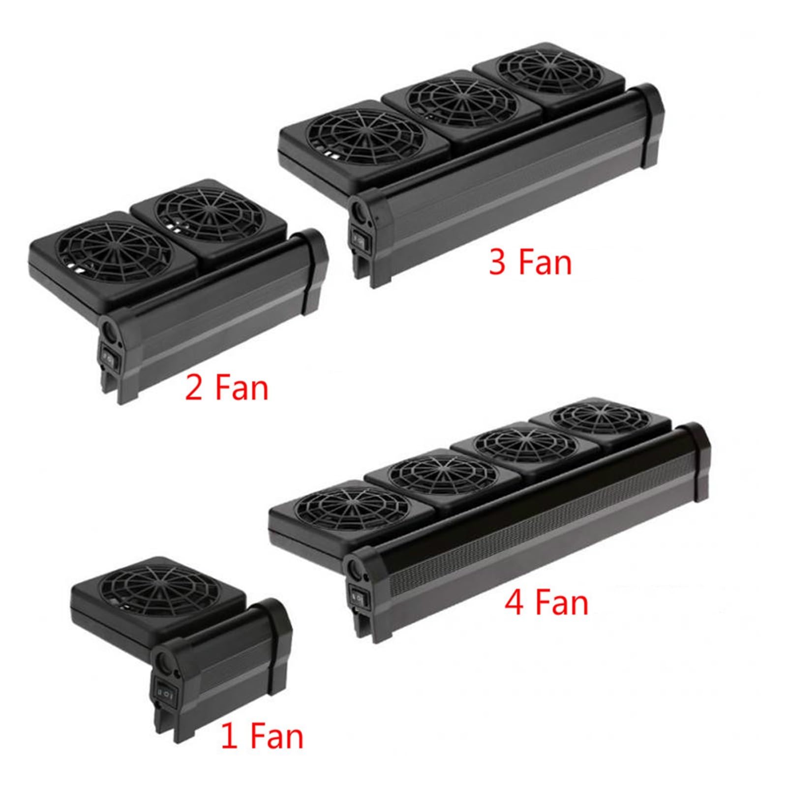 1/2/3/4 Ventiladores potentes, Enfriador de Acuario, Ventilador de refrigeración por Viento Ajustable, Enfriador de Agua for Acuario, Fabricante de Viento frío for pecera(4 Fan)