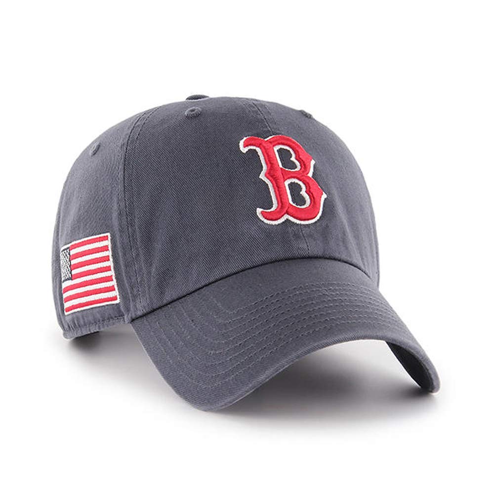 '47 Brand Boston Red Sox Clean Up Hat Cap Vintage Navy/USA American Flag