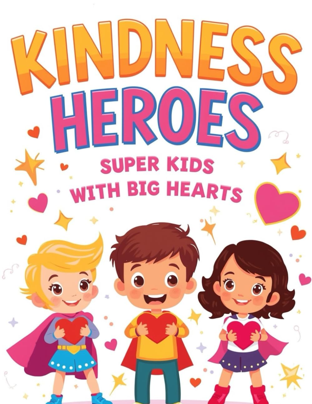Kindness Heroes: Super Kids with Big Hearts: “48 Inspiring Coloring Pages of Kids Using Kindness as Their Superpower”