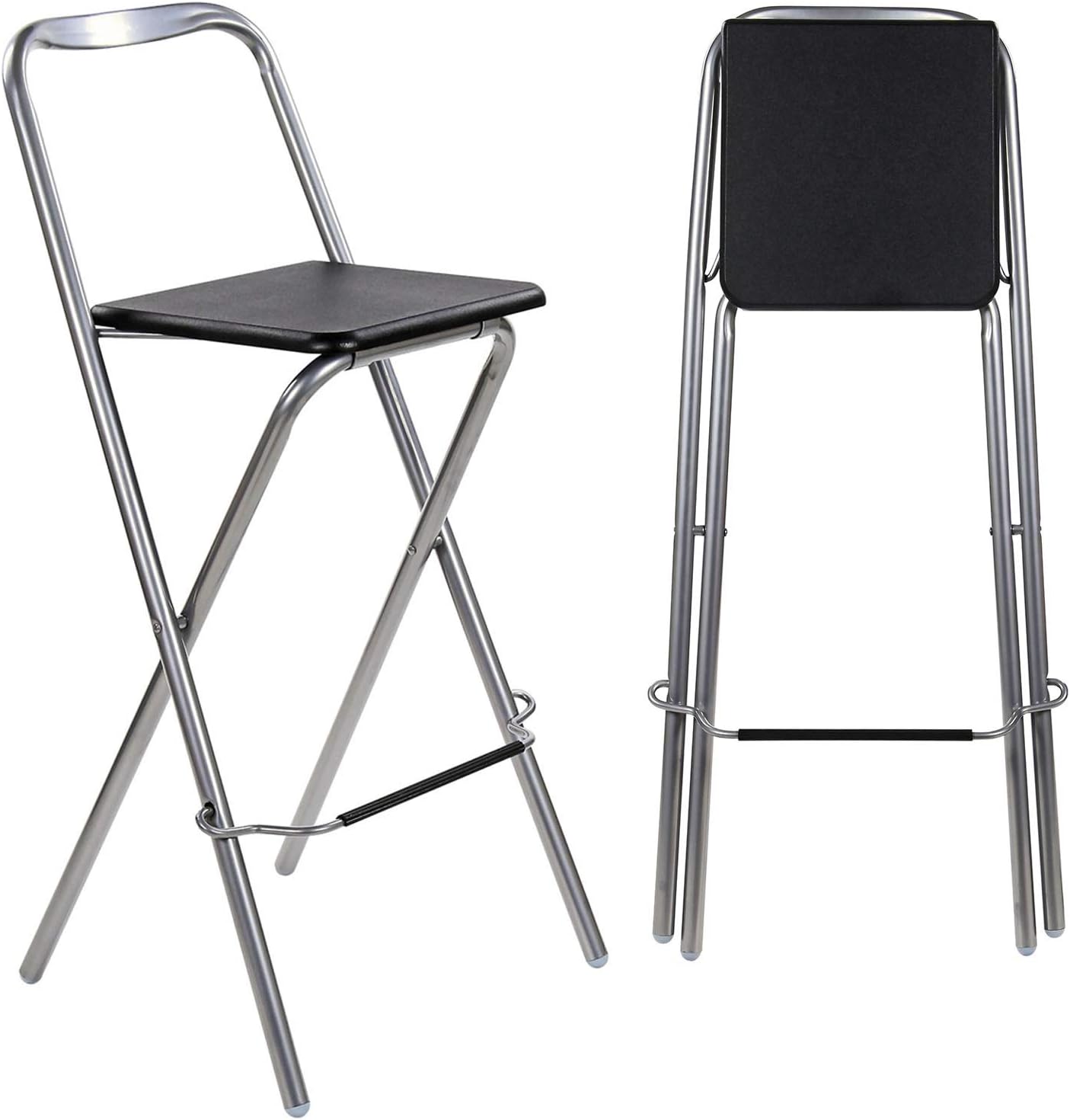 Taylor & Brown Folding Bar Stool Chair Wooden Effect Breakfast Barstool