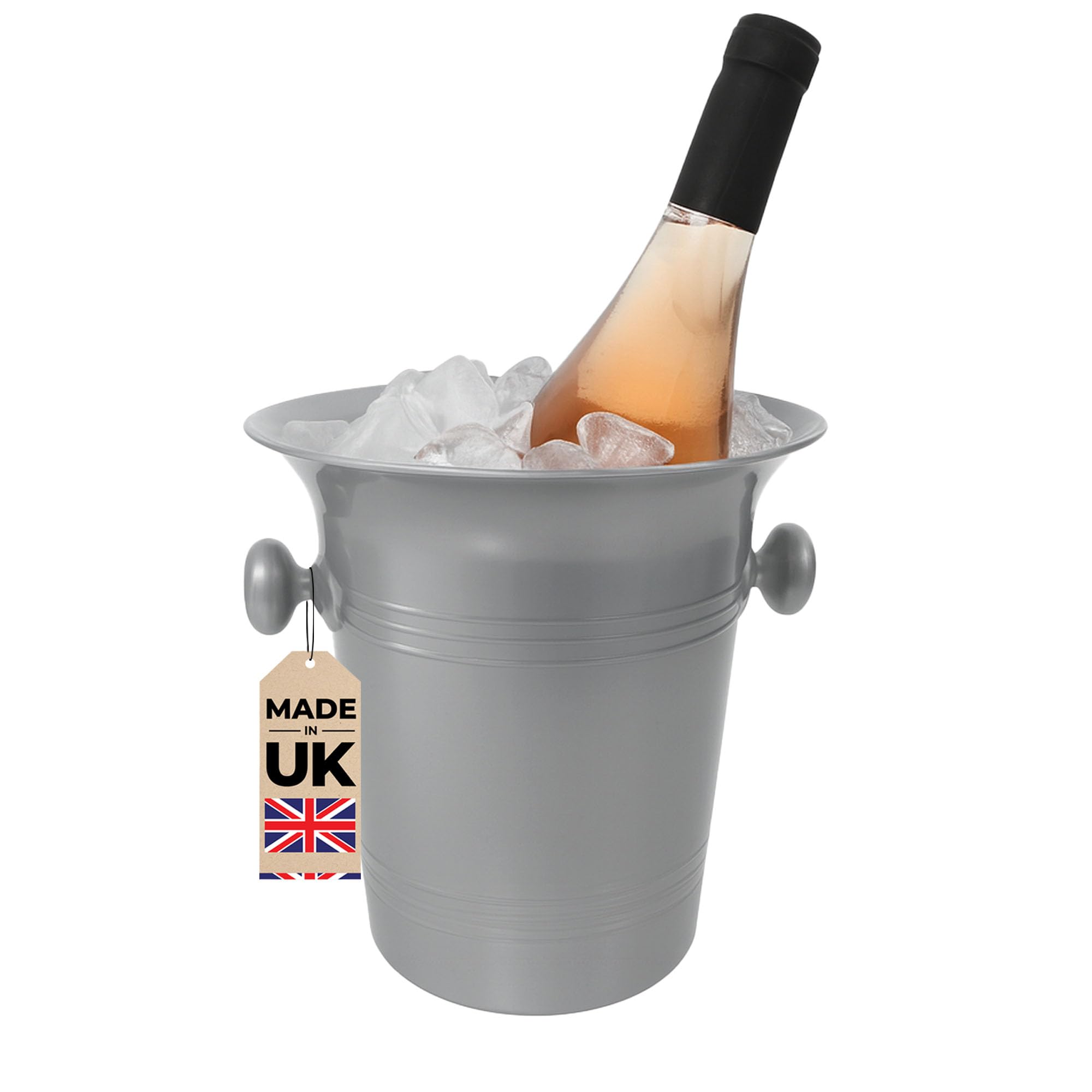 Chabrias Ltd Silver 3.5 Litre Wine Bucket Champagne, Beer, Wine Cooler, Bar Accessories, Ice Buckets For Parties, Party, Home Bar Accessories, Bottle Cooler Chiller Uk Made