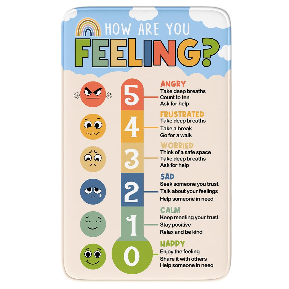Calming Corner Rug Calming Corner Classroom Rug - Feelings Chart - Coping Skills Emotions ...