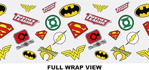 Miniatura 2 de LOGOVISION Justice League - Botella de agua de plástico Tritan con tapa con popote y asa, vaso reutilizable para niños pequeños, unisex, para niñas