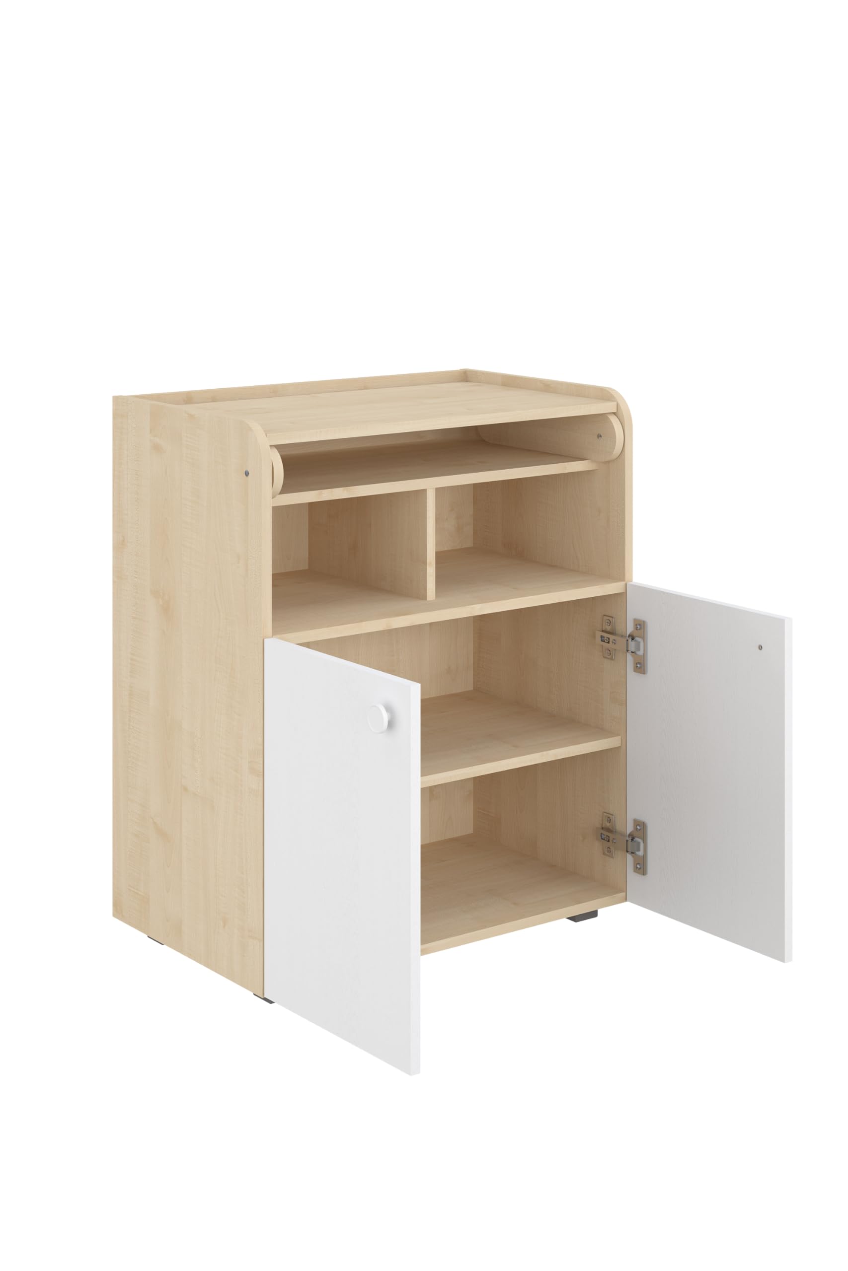 Shefa Wickelkommode 700 - Moderne Babyzimmer Kommode, 47 x 70 x 86 cm Farbauswahl (Weiß Natur)