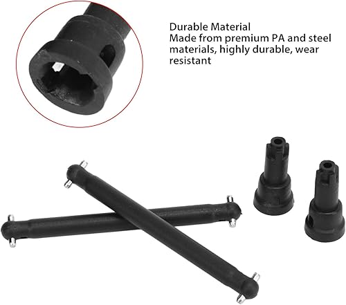 Miniatura 4 de Horoper Eje de transmisión de acero y eje de rueda de transmisión, eje de transmisión CVD trasero Dogbone Set Construcción de acero eficiente para