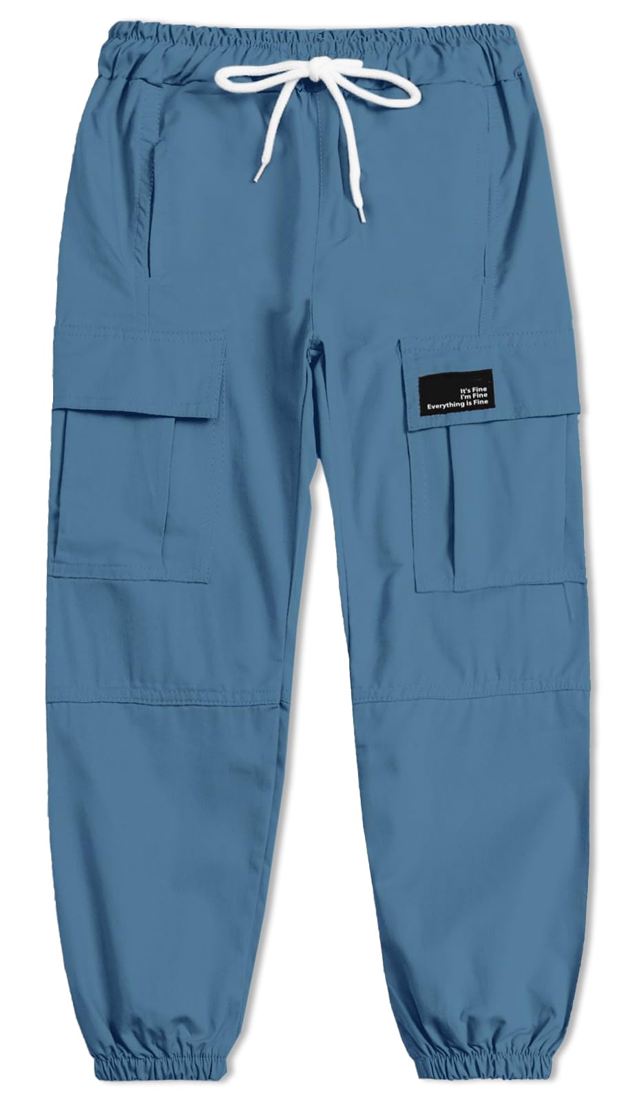 Cromoncent Girls&amp;Womens Cargo Pants Elastic Waist Lightweight Outdoor Jogger Pants, 6 Years - XX-Large