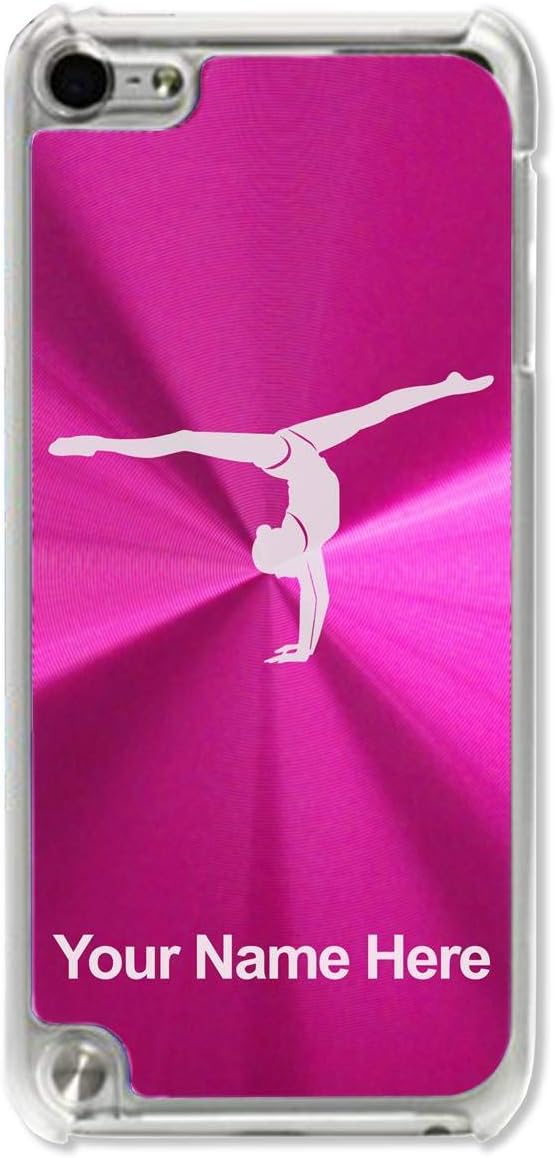 LaserGram Case Compatible with iPod Touch 5th/6th/7th Generation, Gymnast Girl, Personalized Engraving Included (Pink)
