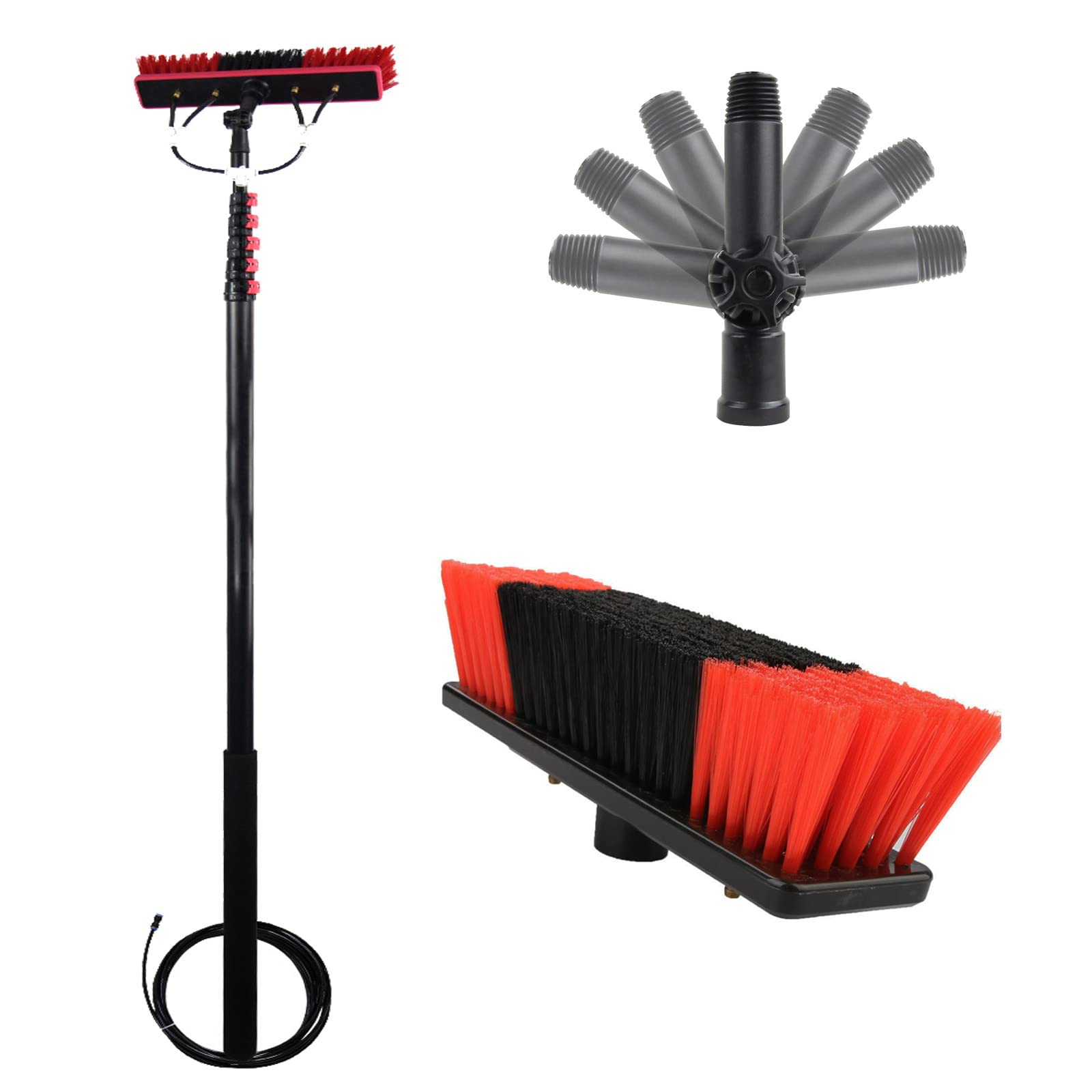 Kit de lavage de vitres avec rallonge en aluminium pour camion et panneaux