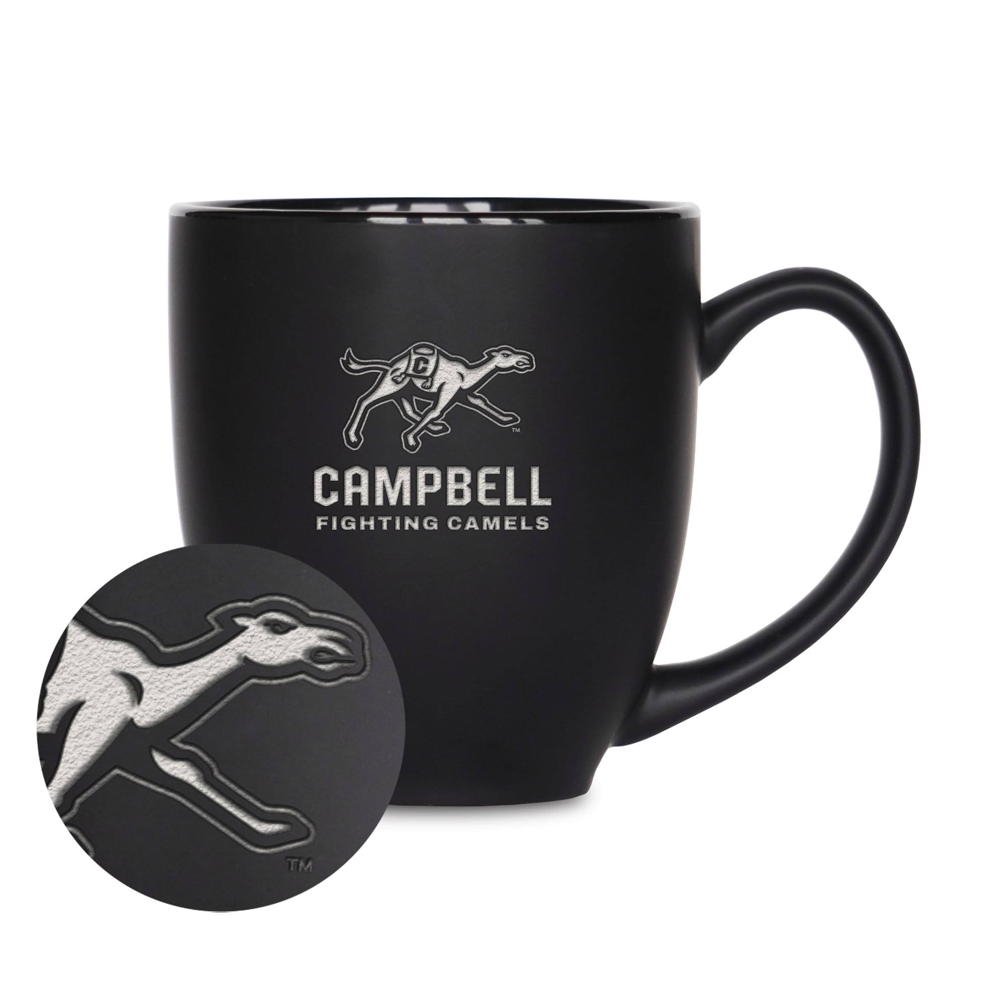 Mug noir mat Campbell Fighting Camels : l'ambiance des matchs à la maison