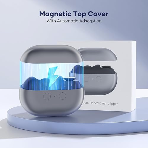 Miniatura 2 de Cortaúñas eléctrico con carga USB Acina 2025 - Cortauñas automático actualizado con luz LED, recortador de uñas de seguridad recargable por USB para