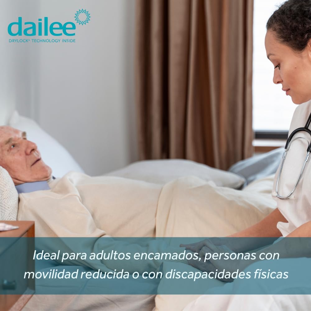 Dailee Toallitas Húmedas Adultos - 520x Toallitas XXL Higiene Corporal e Intima - Grandes, Suaves, Humedas, Calentables en Microondas y Biodegradables - 8 Paquetes de 65 Unidades