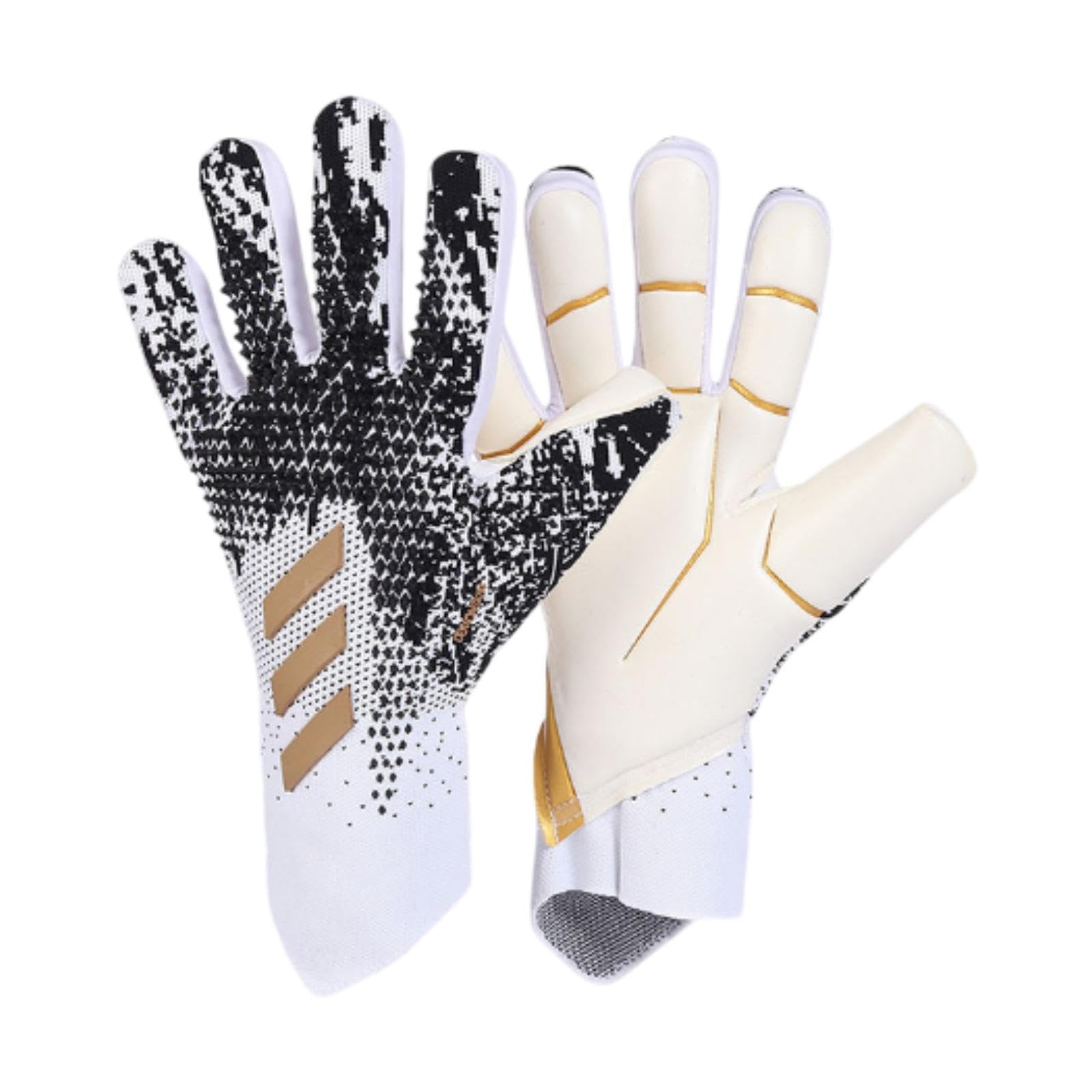 Soccer Goalie Gloves Anti Slip Hand Protector Professional Goalkeeper Gloves Size 7 White and Gold-Sporting Goods - Team Sports - Soccer - Clothing, Shoes & Accessories - Gloves-image-44
