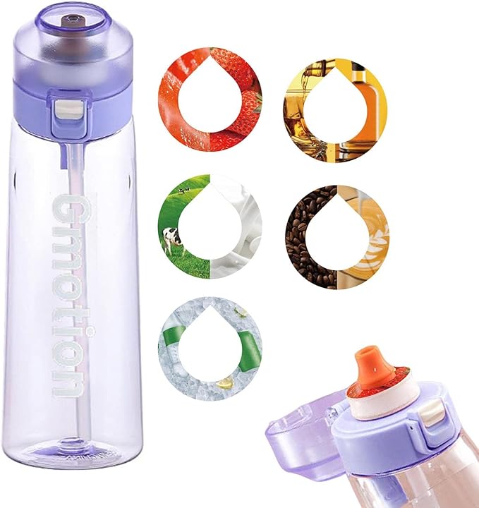 AirsUp Water Bottle with 5 Flavour Pods, BPA Free 650ml Starters up