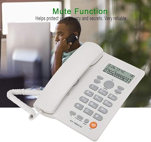 Miniatura 4 de Wendry Teléfono con cable con identificación de llamadas, altavoz manos libres para el hogar y la oficina, teléfono de escritorio con cable con
