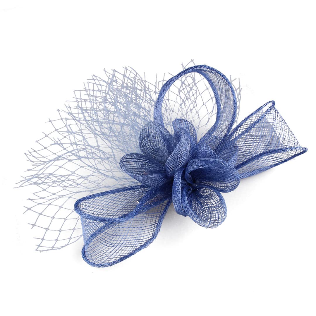 Lmtossey Accessori per capelli a forma di fiore, copricapo da sposa in rete, per donne, fascinator