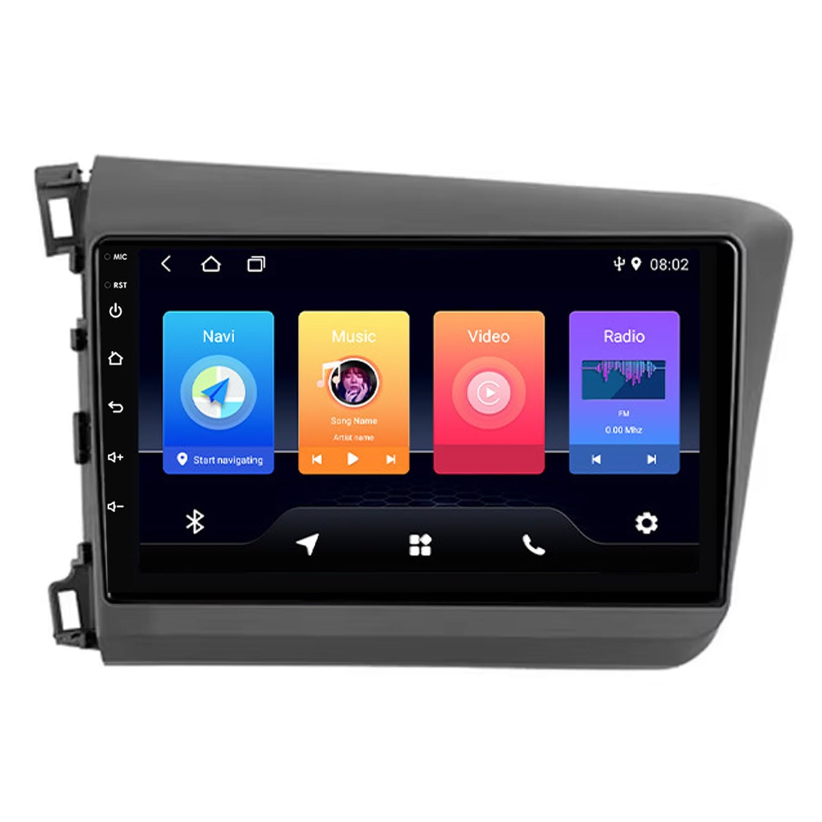 Radio samochodowe z systemem Android 2 Din do Honda Civic 9 FB FK FD 2011-2015 ekran dotykowy 9-calowy nawigacja GPS nawigacja satelitarna multimedialna odtwarzacz wideo z Bluetooth 4G WiFi FM RDS DSP