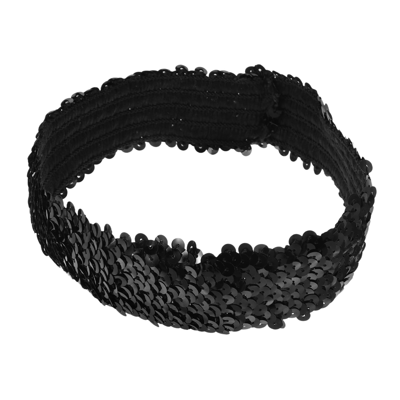 Black Sequin Headband Black and Gold Sequin Headband main image 4