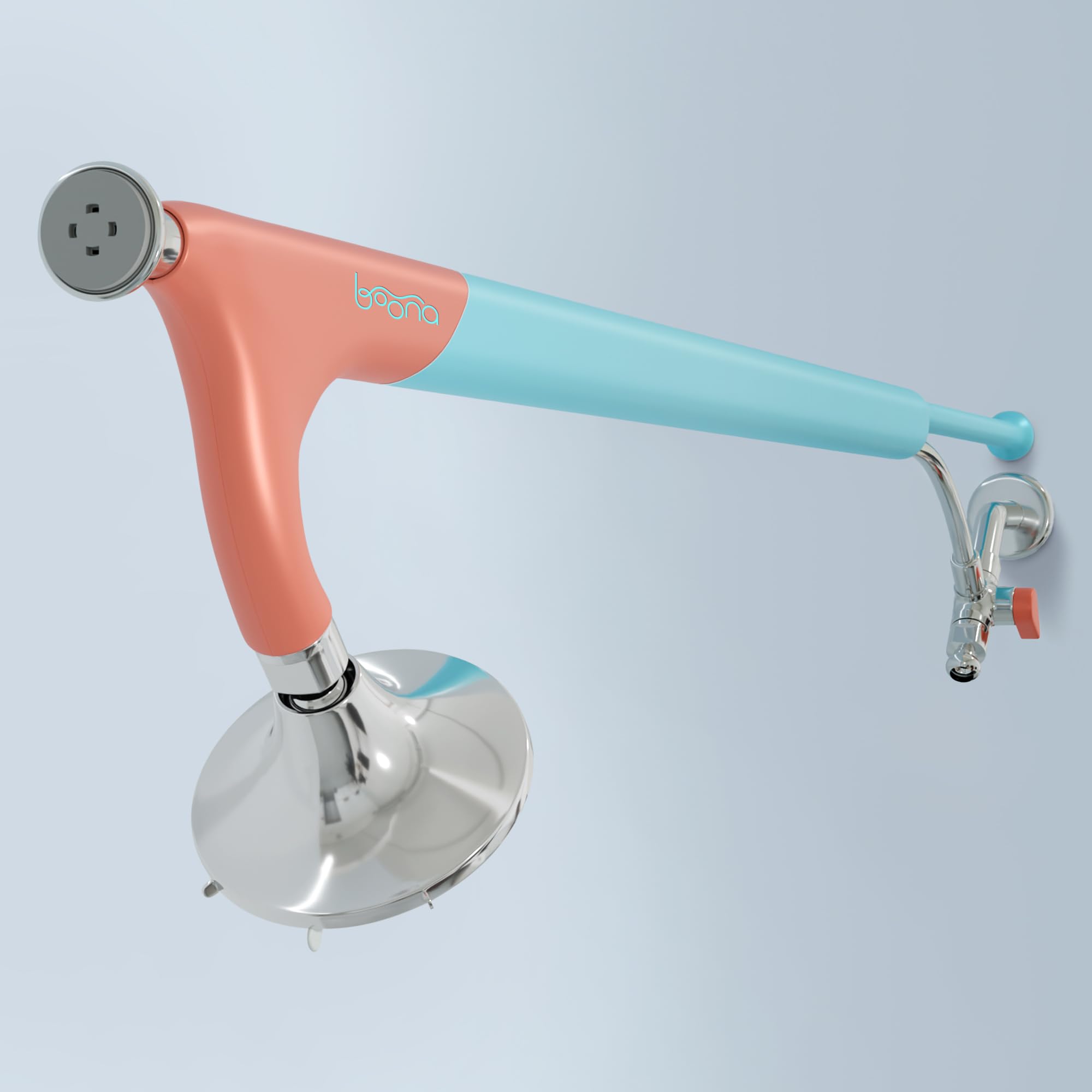 BOONA Tandem Shower Attachment - As Seen on Shark Tank | No More Waiting Your Turn, Add a 2nd Shower Head to Your Existing Setup | Ideal for Couples, 3 Flow Settings, Easy Install, Retro Miami