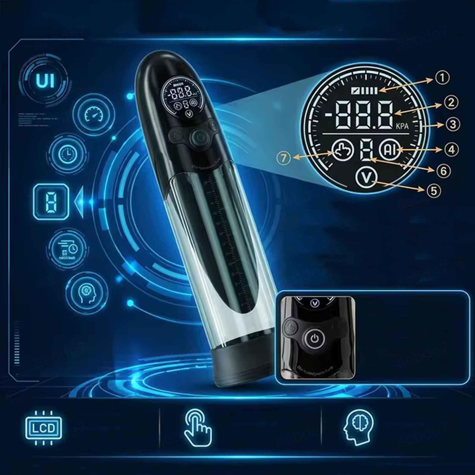 Pompe À Sexes Pour Homme Electrique Pompe a Penisse a Vide Electrique,A