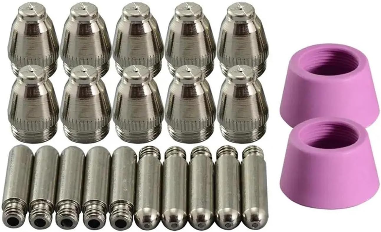 SG-55 AG-60 Air Plasma KIT Nozzles Electrodes Tips 0.9mm 40Amp for Plasma Cutting Torch Consumables, 22pcs