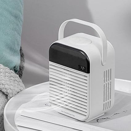 SILNOVO Portable Mini Air Conditioner Desktop Fan Cooler Humidifier Purifier White