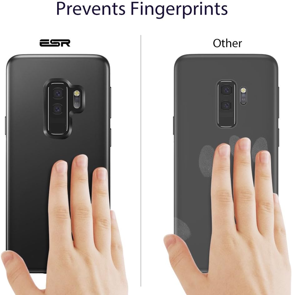 ESR Solid Black Case Compatible for The Samsung Galaxy S9+ Plus, Slim Soft TPU Cover Case Compatible for The Samsung Galaxy S9+ Plus 6.2 inch, Black (2018 Released)