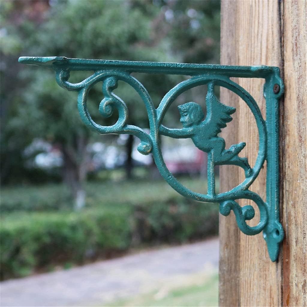 Antique Gold Blue Angel Cast Iron Triangular Fixing e Home Garden Decor Vertical Angle Wall Support Iron e Hook
