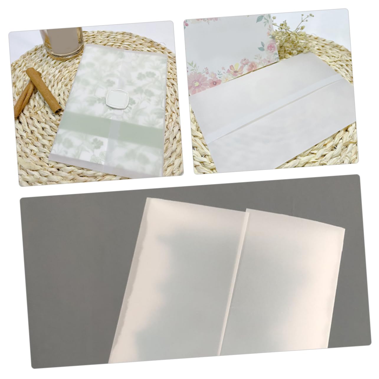 Sobres para Invitaciones de Boda Translúcidos 100 Uds de Papel