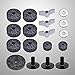 Totority Cymbal Replacement Accessories Set Felt Washers Nuts Pads Sleeves for Drum Kit Grey