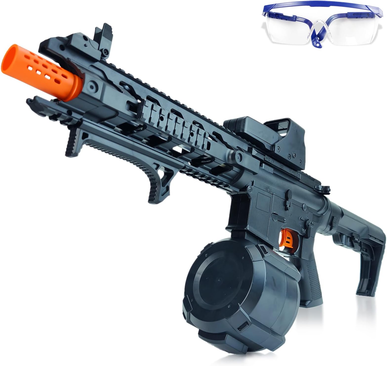BIU BLASTERElectric Splatter Ball Blaster,Large Orby Gun with 5000 Rounds Gel Ball Blaster with Drum Range of Over 100Ft and 20 RPS for Outdoor Game Age 14+ Years