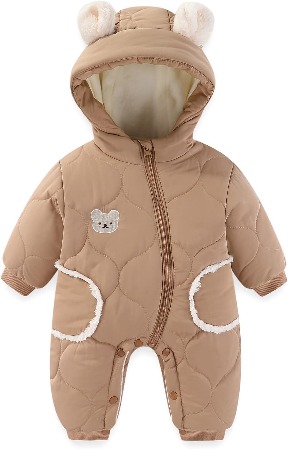 JiAmy Baby Bear Snowsuit Baby Winter Clothes Hooded Newborn Winter Coat Toddler Boy Girl Clothes