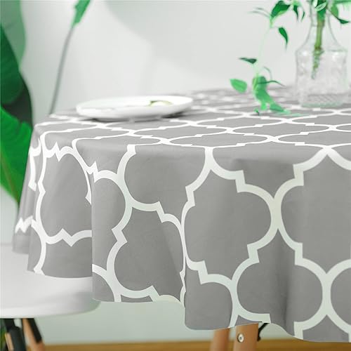Miniatura 8 de Mantel de tela de poliéster impermeable marroquí rectangular, sin arrugas, lavable, a prueba de derrames, para cocina, comedor, picnic, banquete,