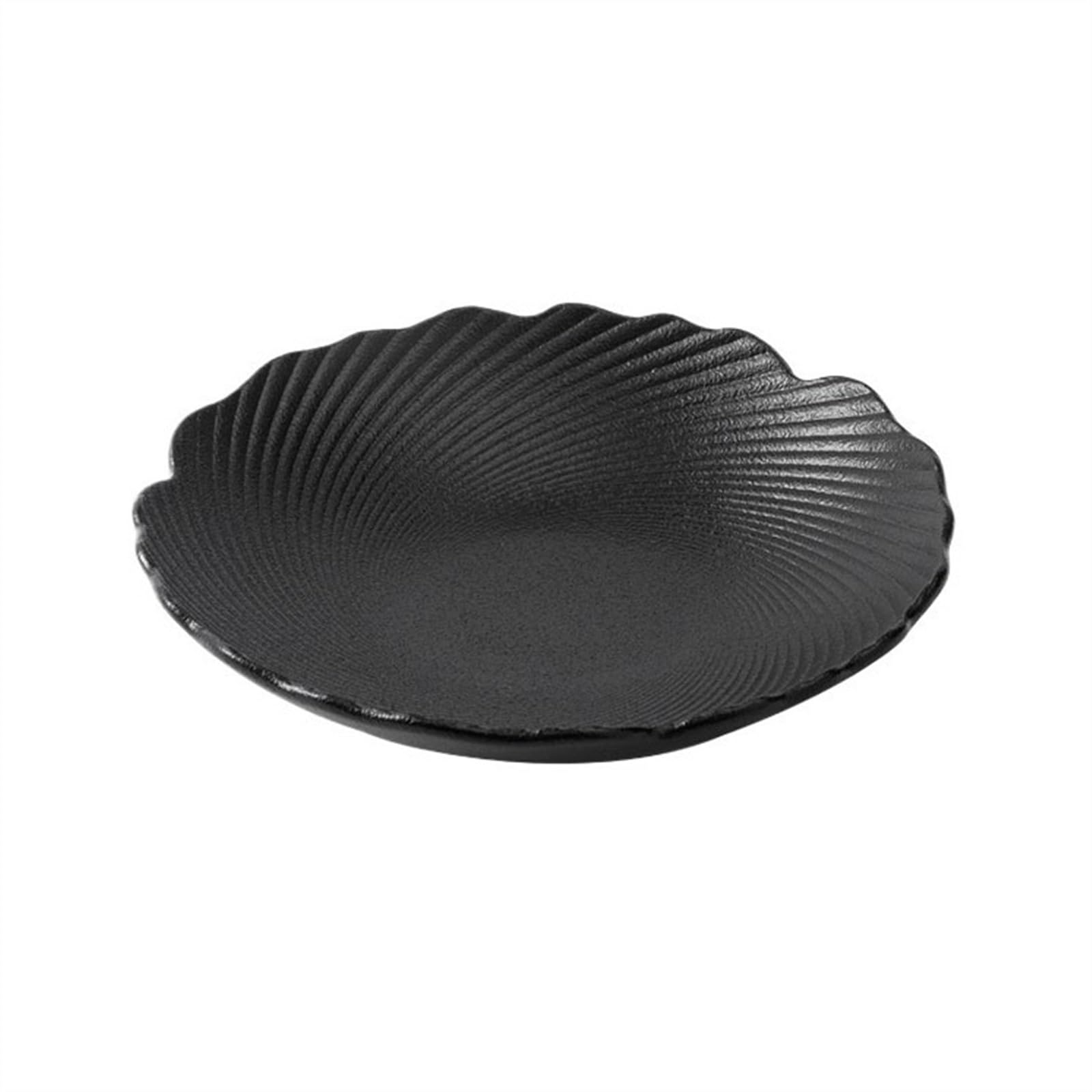 talerze do serwowania Domowy ceramiczny talerz sałatkowy Trójwymiarowa reliefowa tekstura Wysokiej jakości zastawa stołowa Kreatywny nieregularny głęboki talerze makaronowe(Czarny,10 inch)