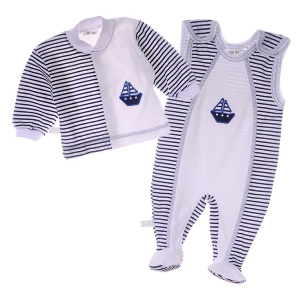 Strampler Jäckchen & Mütze Set Baby Anzug 3tlg 44 50 56 62 68 74