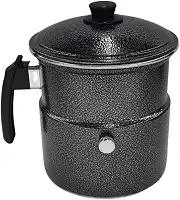 Leiteira, Fervedor de Leite com Apito 2,0L cinza craqueado.