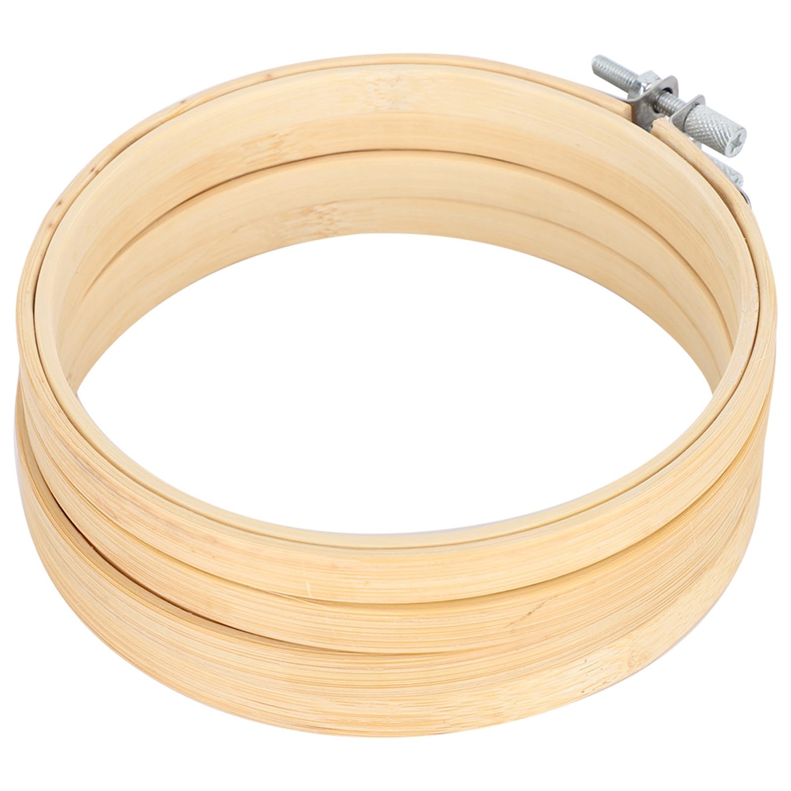 12 aros de bordado de bambú de 5,1 pulgadas, anillos circulares ajustables para manualidades de costura de punto cruzado