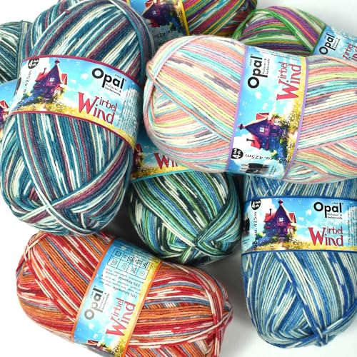Lana para calcetines resistente al desgaste Opal de 4 capas y 100g 6