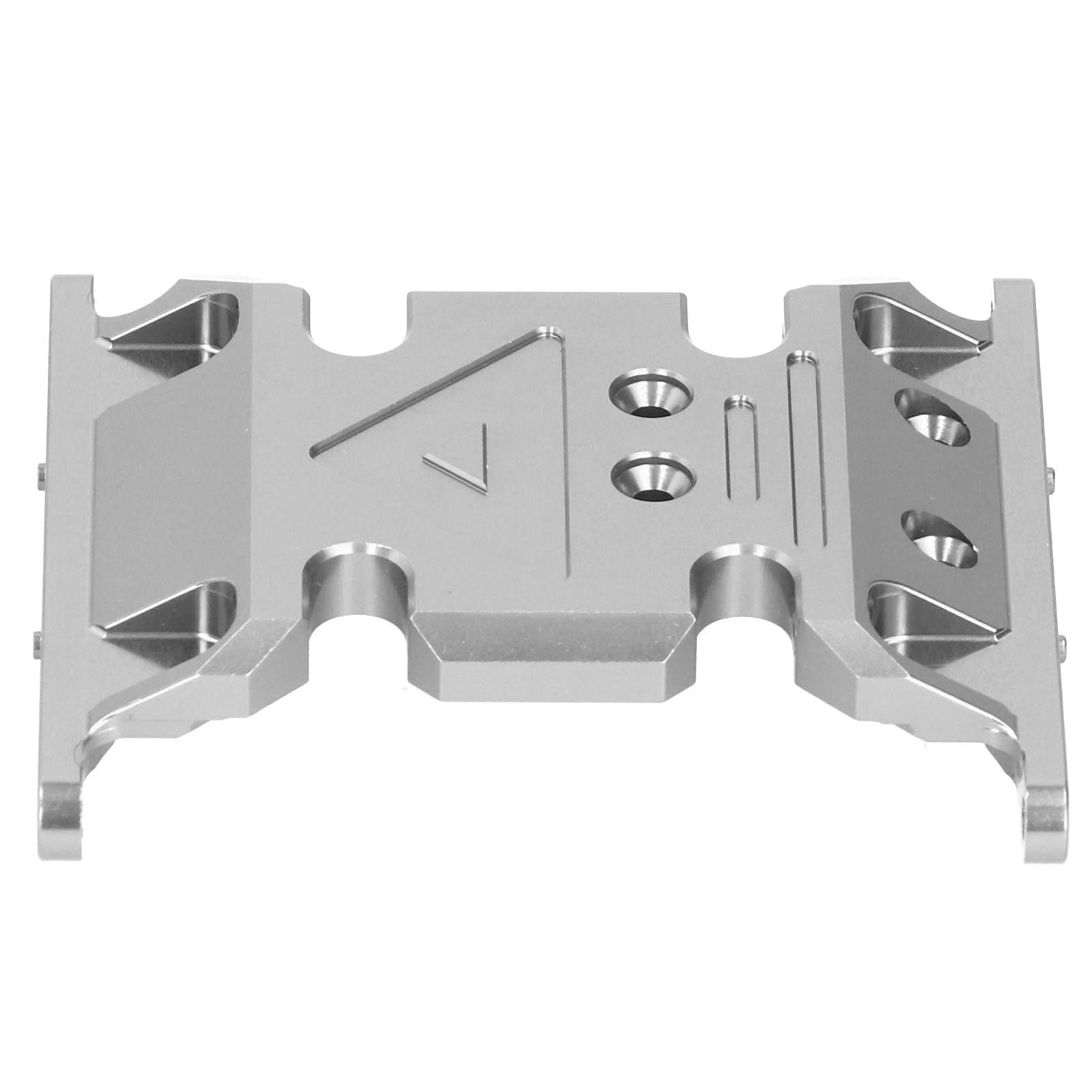 equlup RC Gearbox Mount, Gearbox Mount Transmission Holder 79x71mm/3.1x2.8in Center Transmission Skid Plate Mount for SCX10 II 90046 90047 90075 RC Car (You Color)