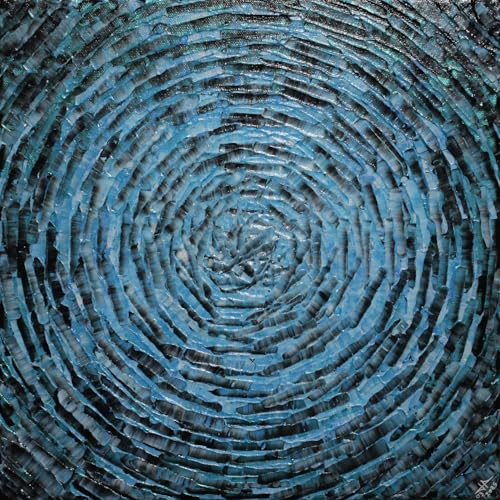 Peinture sur toile abstraite pour illuminer un mur sombre avec du bleu clair