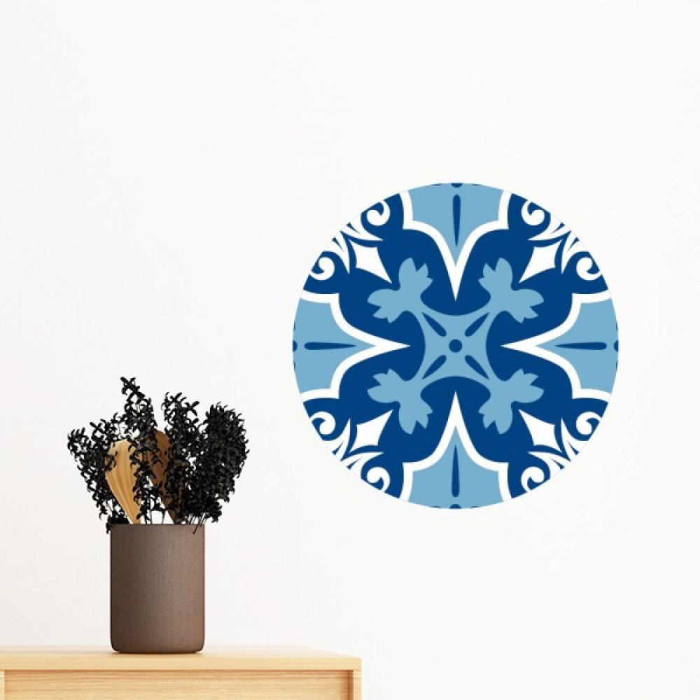 Sticker mural Maroc vinyle décoratif bleu 50cm pour finition murale