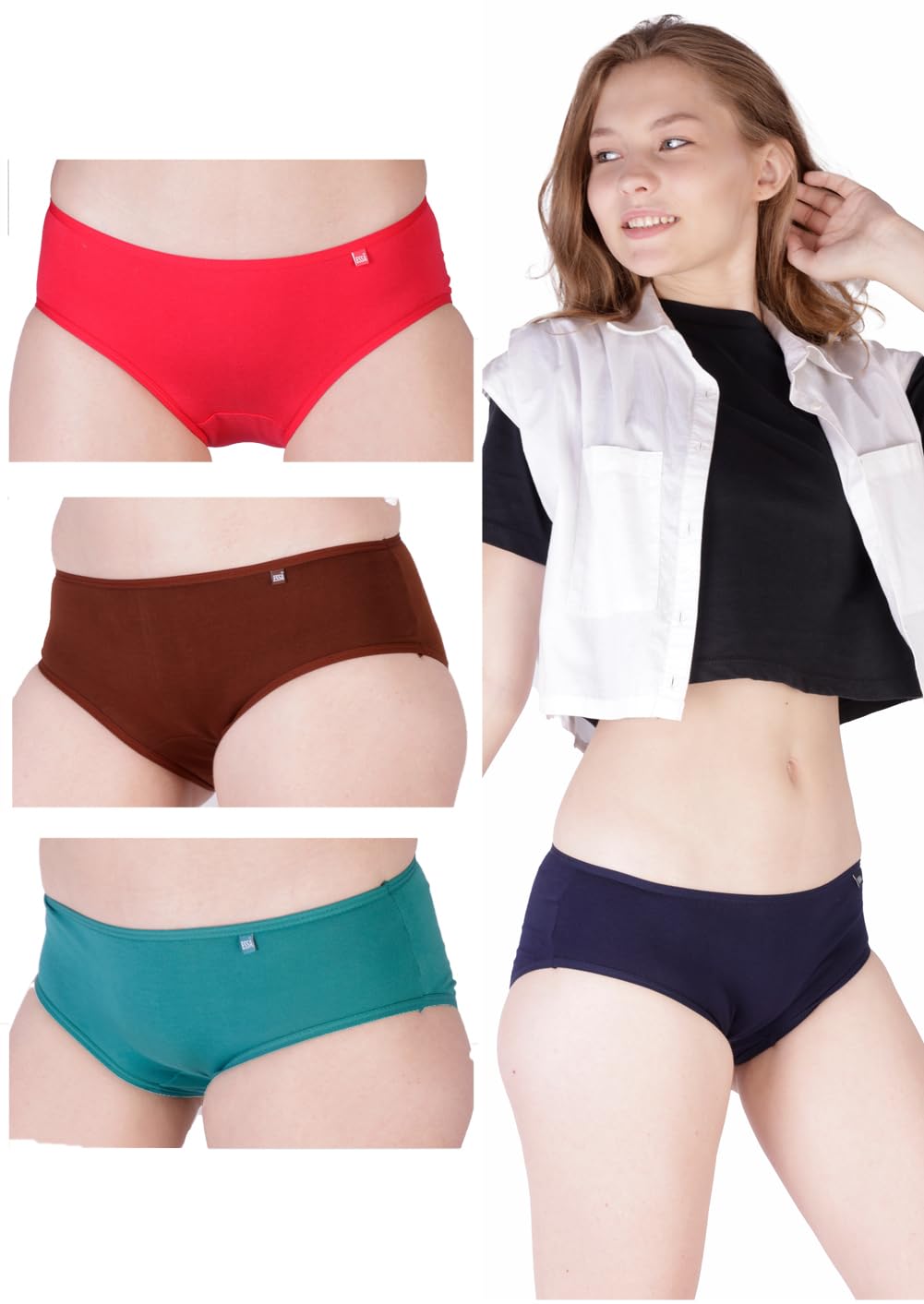 essa Cazo Women’s Solid Cotton Panties | Ultra Soft Briefs, Mid-Rise, Skin-Friendly, Stretchable Waistband, Smooth | Comfortable Daily Use Innerwear & Underwear-picture-15