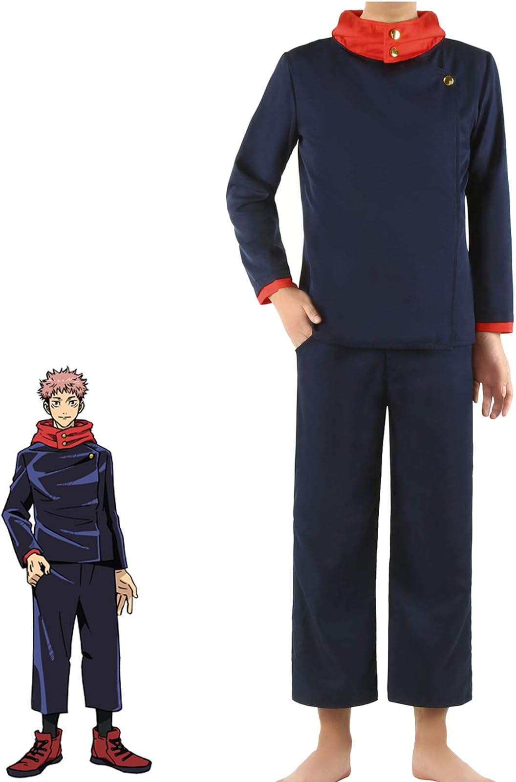 CR ROLECOS Anime Geto Suguru Cosplay Outfit School Uniform Halloween Costume