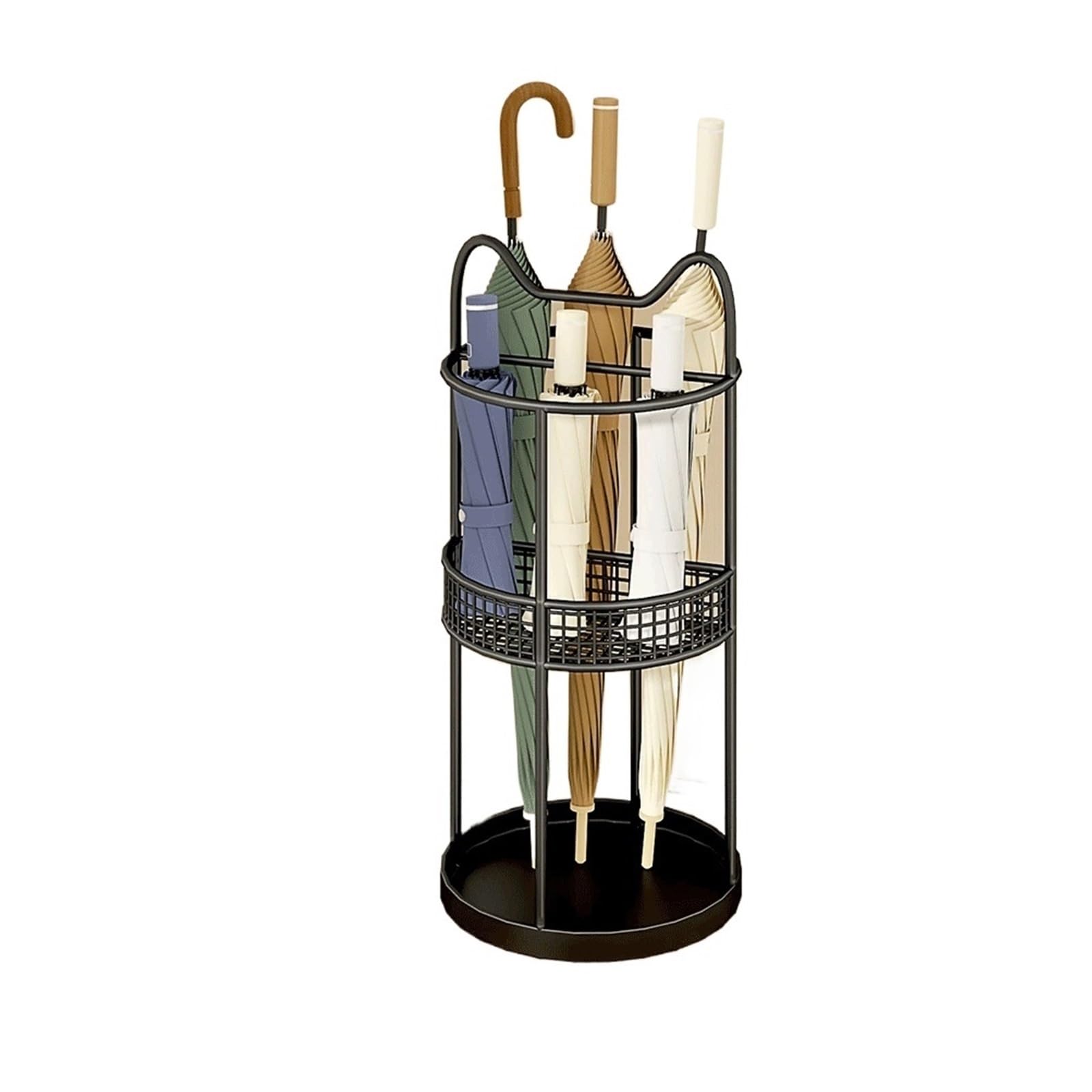 SONGYL-20249 Umbrella Stand Home Storage Racks, Commercial Umbrella Stands, Hotel Lobby Entryway(Black)