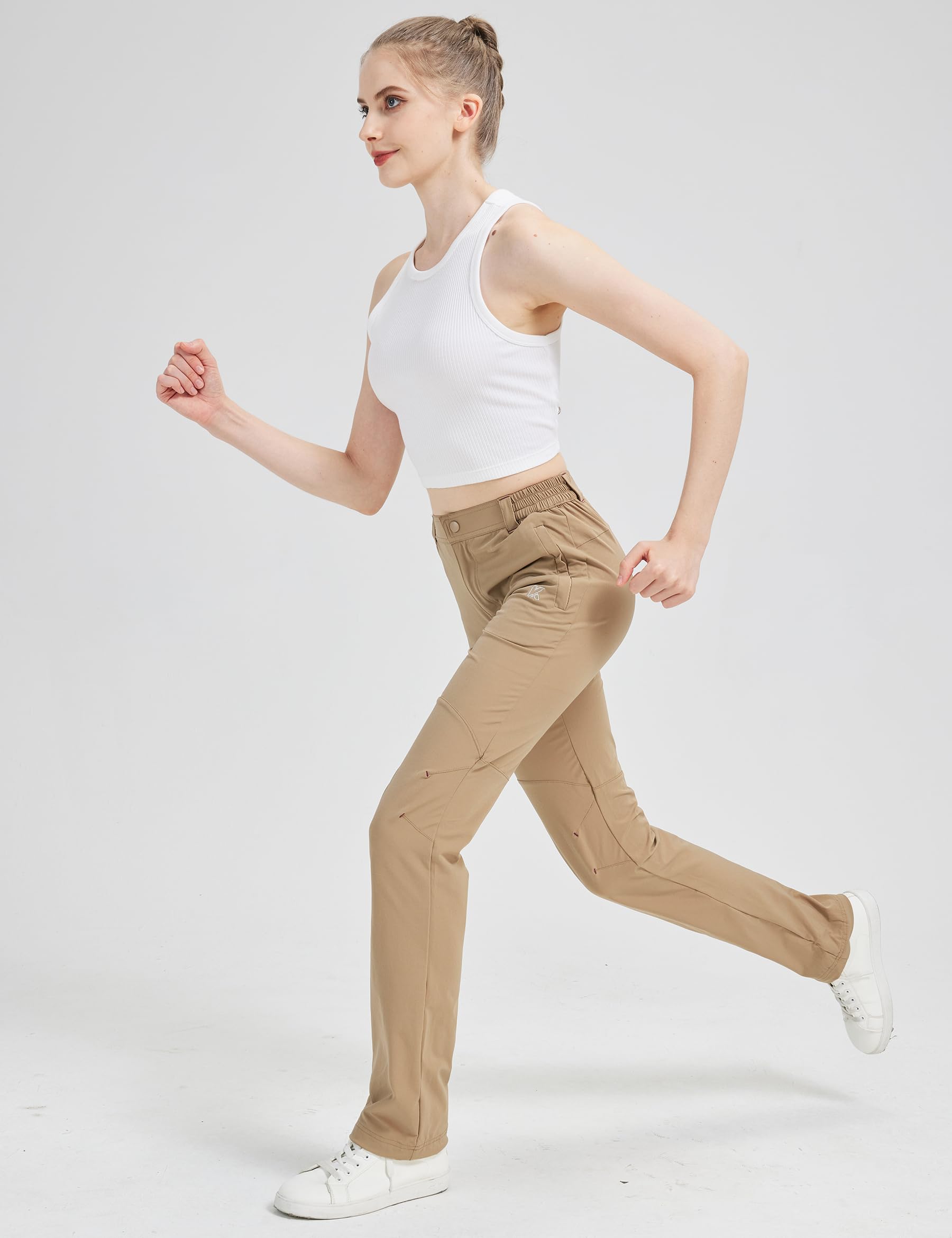 KUTOOK Pantaloni Trekking Donna Estivi Asciugatura Rapida Pantaloni Cargo Donna Traspiranti Elasticizzati Montagna Escursionismo