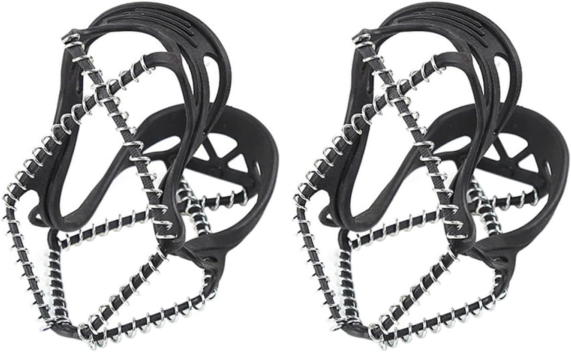 Anti-Slip Shoe Traction Cleats, Elastic Wear-Resistant Snow and Ice Grippers, One Size Fits Outdoor Hiking and Snow Walking