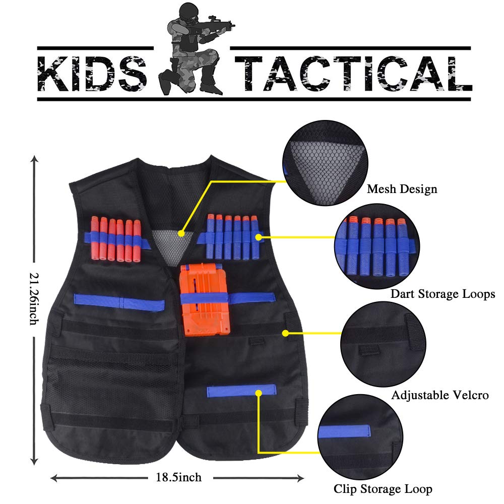 Buy OFUN Kids Tactical Vest, Nerf Vest Set 44Pcs for Nerf Toy Guns NStrike Elite, Tactical Vest
