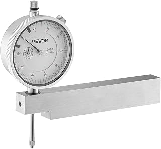 VEVOR Messuhr mit Metallsockel, 0,03 mm Genauigkeit, 0–25,4 mm Bereich, gut lesbares Zifferblatt, Profi für Messungen in engen Bereichen, industrielle Bearbeitung & Inspektion, Präzisionsprüfung