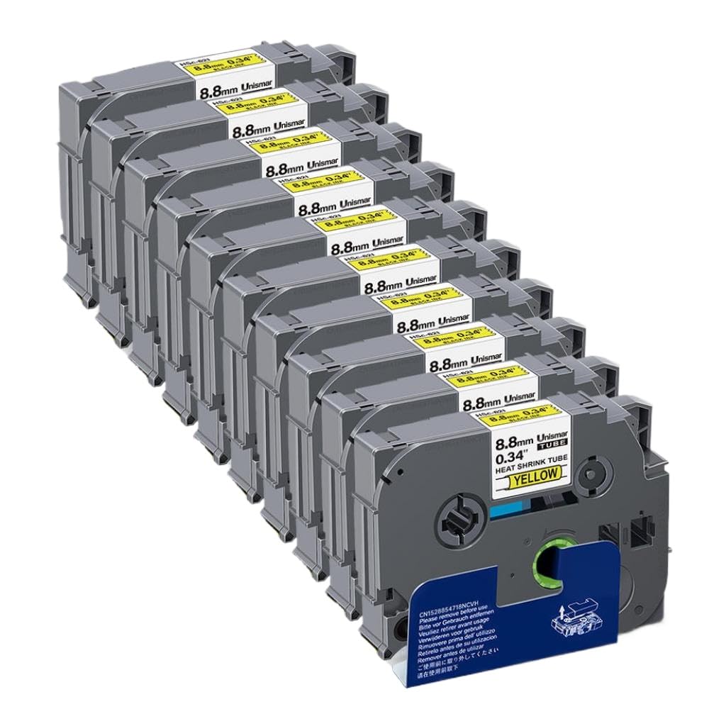 Nastro termoretraibile per tubi, confezione da 10 HSe231 HSe221 HSe211 HSe241 HSe251 5,8 8,8 11,7 mm compatibile con stampante per etichette(10PK HSe-621)