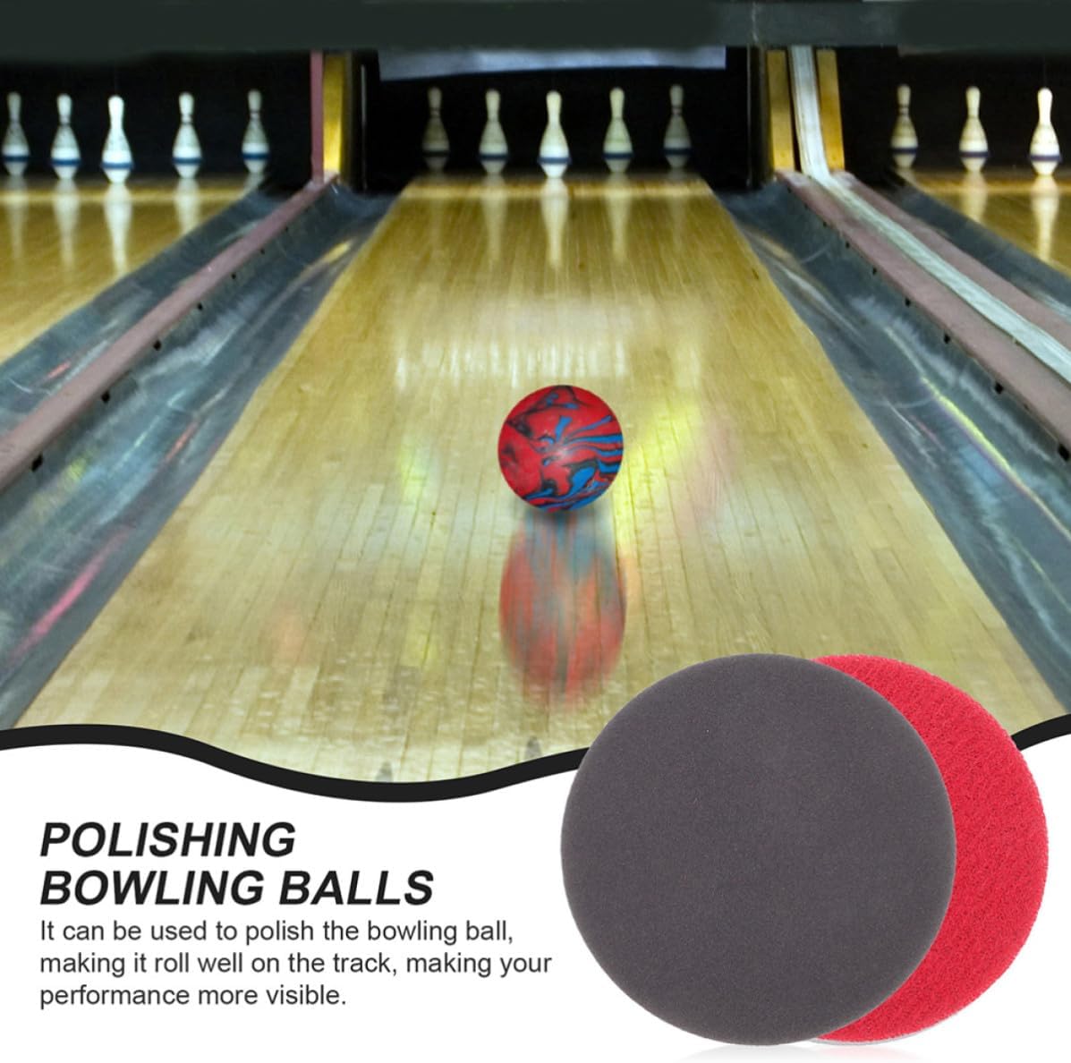 16pcs Sponge Bowling Ball Polishing Pads Multi-use Cleaning and Resurfacing Kit Efficient Fast Heat Dissipation for Bowling Ball Maintenance