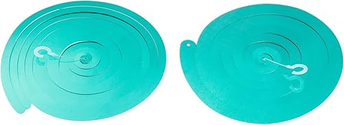 Miniatura 2 de WEVEN Decoración de remolino colgante de fiesta verde azulado para techo, paquete de 28